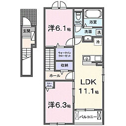 Izumi2(イズミ2) 2LDKの間取図画像