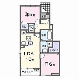 パークサイド車屋 2LDKの間取図画像