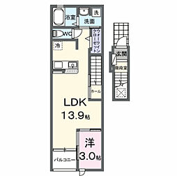 エターナル ヴィレッジIII 1LDKの間取図画像