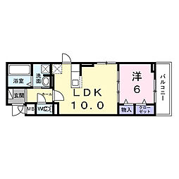 カーサ ソラティオ 1LDKの間取図画像
