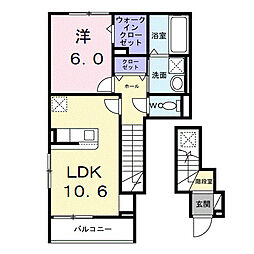 プロムナード・K 1LDKの間取図画像