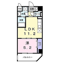 Chura Mare 1LDKの間取図画像