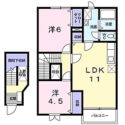 プレアー 2LDKの間取図画像