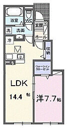 カファーラ・N 1LDKの間取図画像