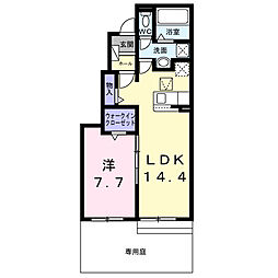 フローレス コート I 1LDKの間取図画像