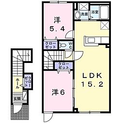 カルム 2LDKの間取図画像