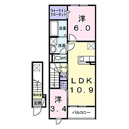 オハナハウス 2LDKの間取図画像