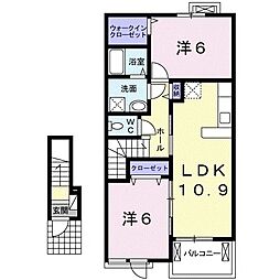 美リーフ5 2LDKの間取図画像