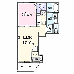 メゾン・ド・グリシーヌ 1LDKの間取図画像