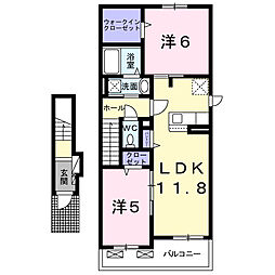 ボニート IV 2LDKの間取図画像