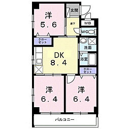 ミウ・ヴィーヴル 3DKの間取図画像