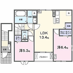 Brise・ブリーズ 2LDKの間取図画像