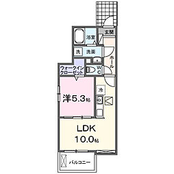 ベル ソレイユ 1LDKの間取図画像