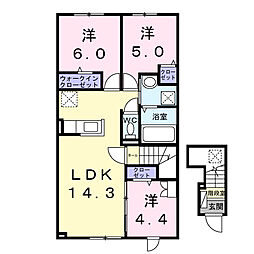 ポラール 3LDKの間取図画像