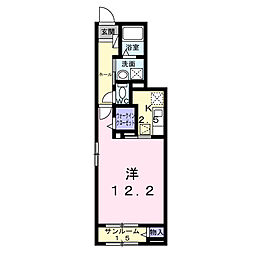 ルミエール赤羽 1Kの間取図画像