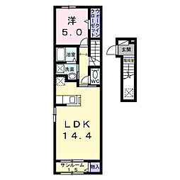 ルミエール赤羽 1LDKの間取図画像