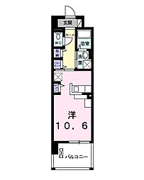 グランデ尼崎 ワンルームの間取図画像