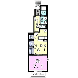 M.Tgreen 1LDKの間取図画像