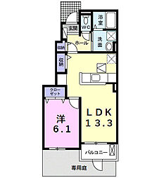 シュウ・メゾン2 1LDKの間取図画像