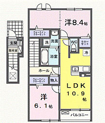 シャルール 2LDKの間取図画像