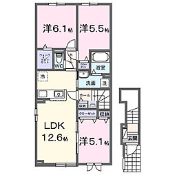 インテルノ イースト 3LDKの間取図画像