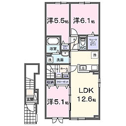 インテルノ イースト 3LDKの間取図画像