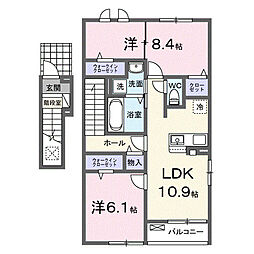 CAMELLiA(カメリア)2 2LDKの間取図画像