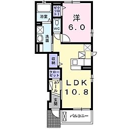JSリヴァージュ2 1LDKの間取図画像