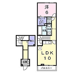 サクラガーデン 1LDKの間取図画像