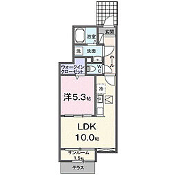 ファインビレA 1LDKの間取図画像