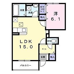 パルクレール 1LDKの間取図画像