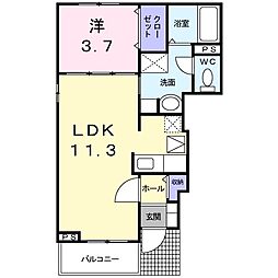 カハレ・オハナ2 1LDKの間取図画像