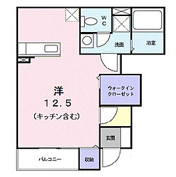 プロスパリティM.J ワンルームの間取図画像