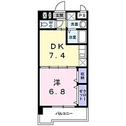 グレイスガーデン岬の山 1DKの間取図画像