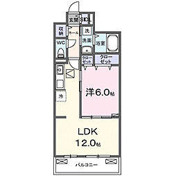 エルグランデSOU 1LDKの間取図画像