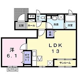 モア・ステージ8 1LDKの間取図画像