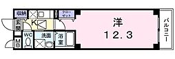 ハウスカームリー 1Kの間取図画像