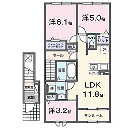 ステイズ 河合 3LDKの間取図画像