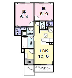 ロークァット I 2LDKの間取図画像
