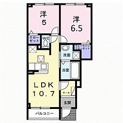 グラン・リュクス・イースト 2LDKの間取図画像