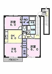 グラン・リーオ2 3DKの間取図画像