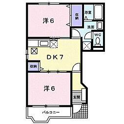 KMヴィレッジ5 2DKの間取図画像