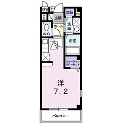 ヒルズグランデ ワンルームの間取図画像