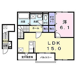 東村山市久米川町4丁目アパート 1LDKの間取図画像