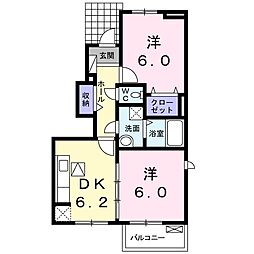 フォルムMモデナ4 2DKの間取図画像