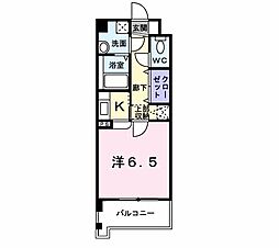 ホークシティ駅南 1Kの間取図画像
