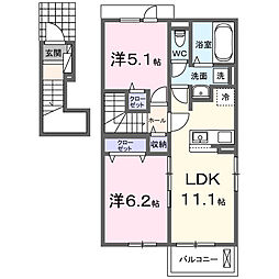 ピノ マリ-ナ 2LDKの間取図画像