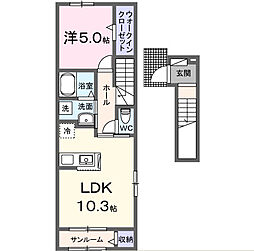 セリーン ネスト 1LDKの間取図画像