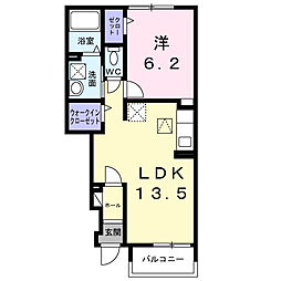 カムラフォレスト 1LDKの間取図画像