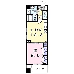 サニーレジデンス野田 1LDKの間取図画像